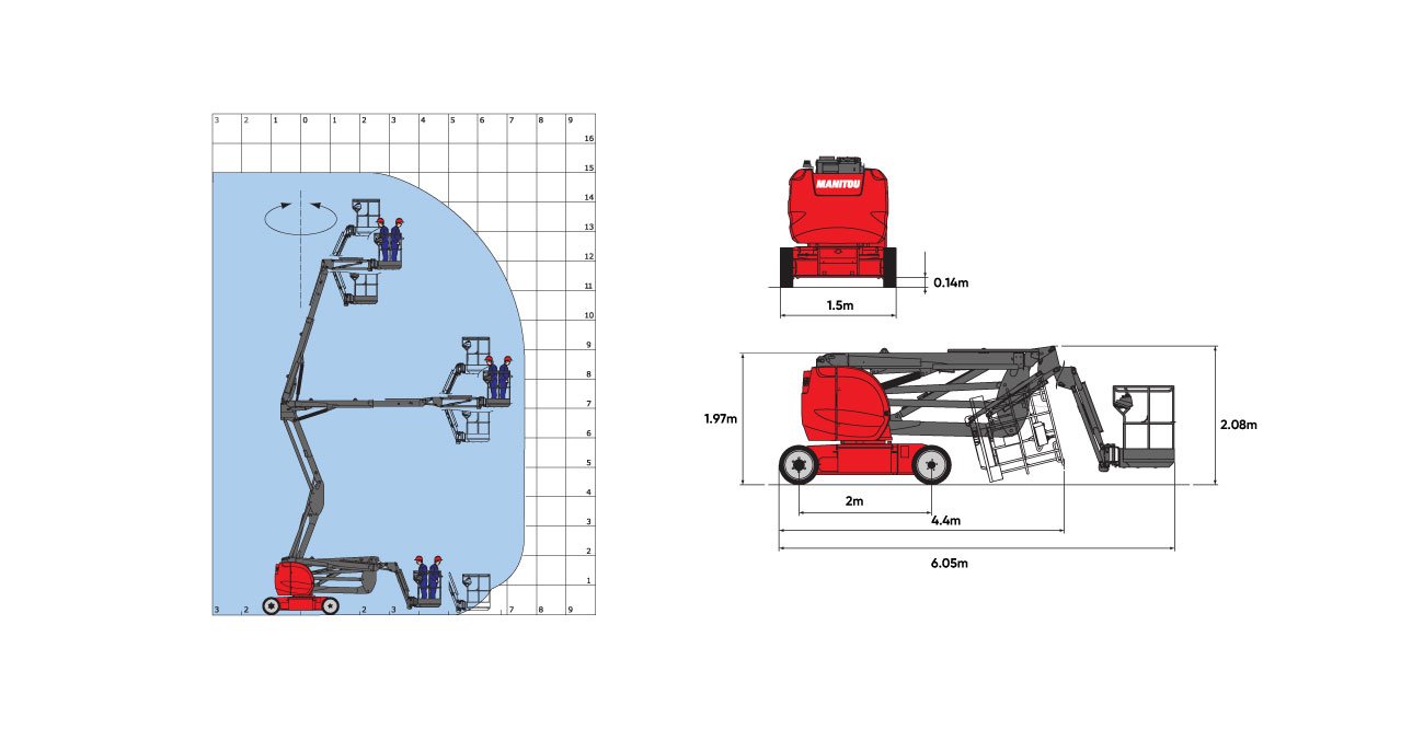 Manitou 150ETJ Working Diagram